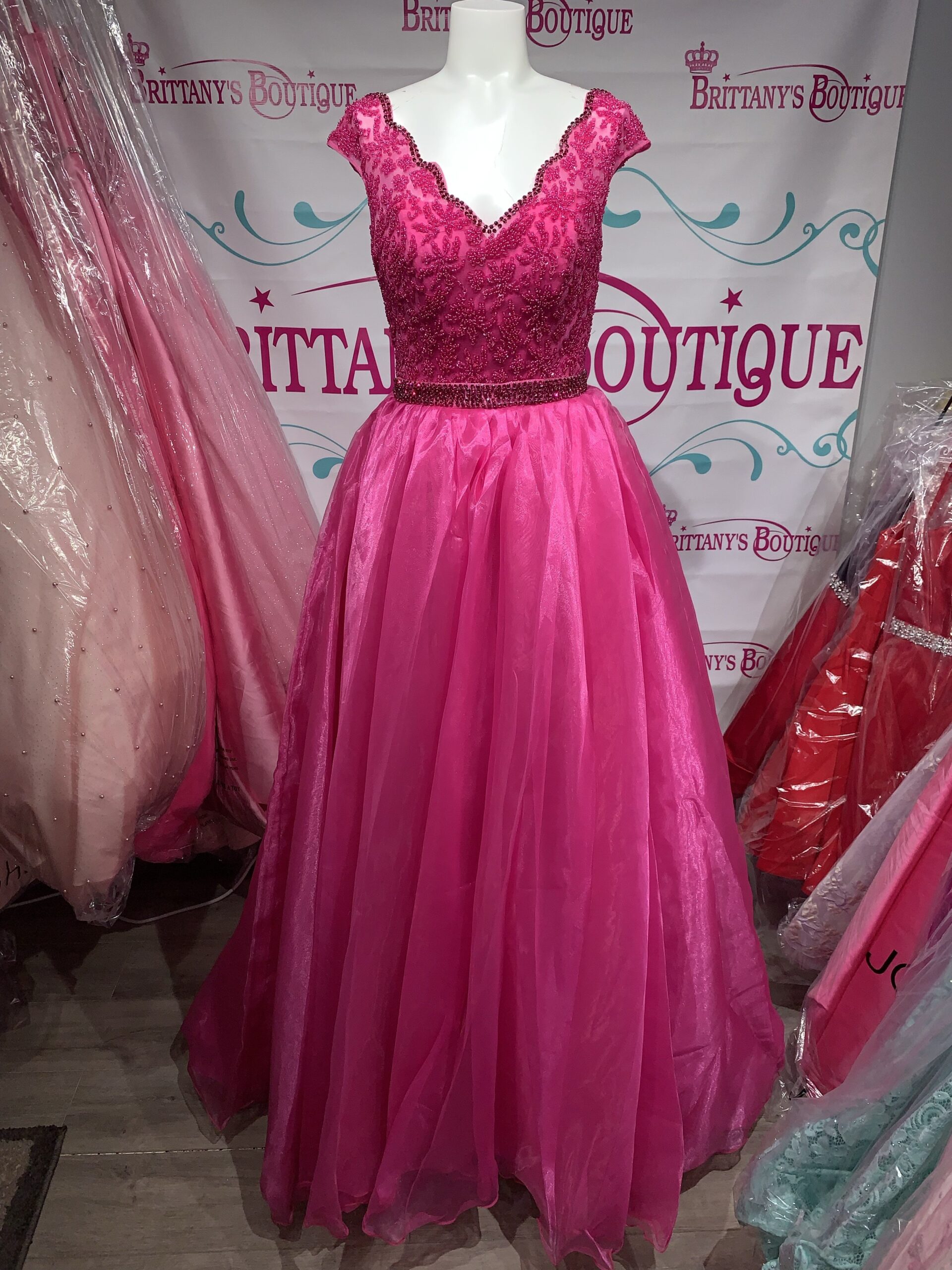 Brittany s Boutique Pink Ball Gown Brittany s Boutique