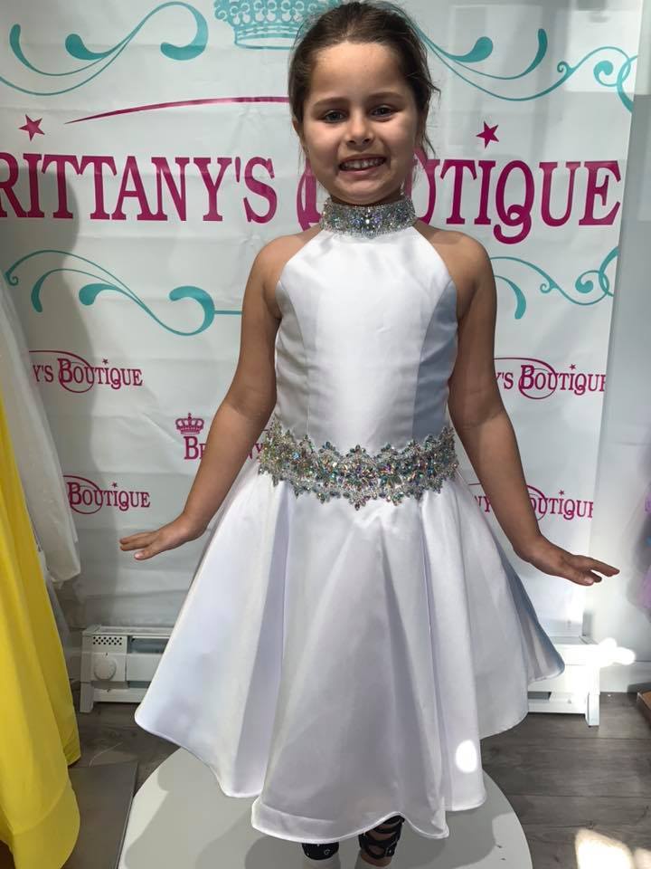 Little Rosie Girls White Cocktail Dress